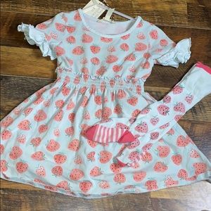 Matilda Jane Size 4 Strawberry Dress & Socks 🍓